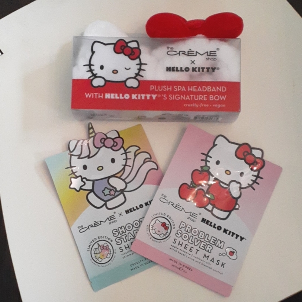 + Hello Kitty Plush Headband & 2 sheet masks